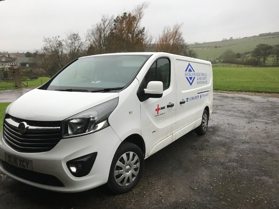Auckland Electrical & Security Systems Ltd van - electrician in Newton Aycliffe